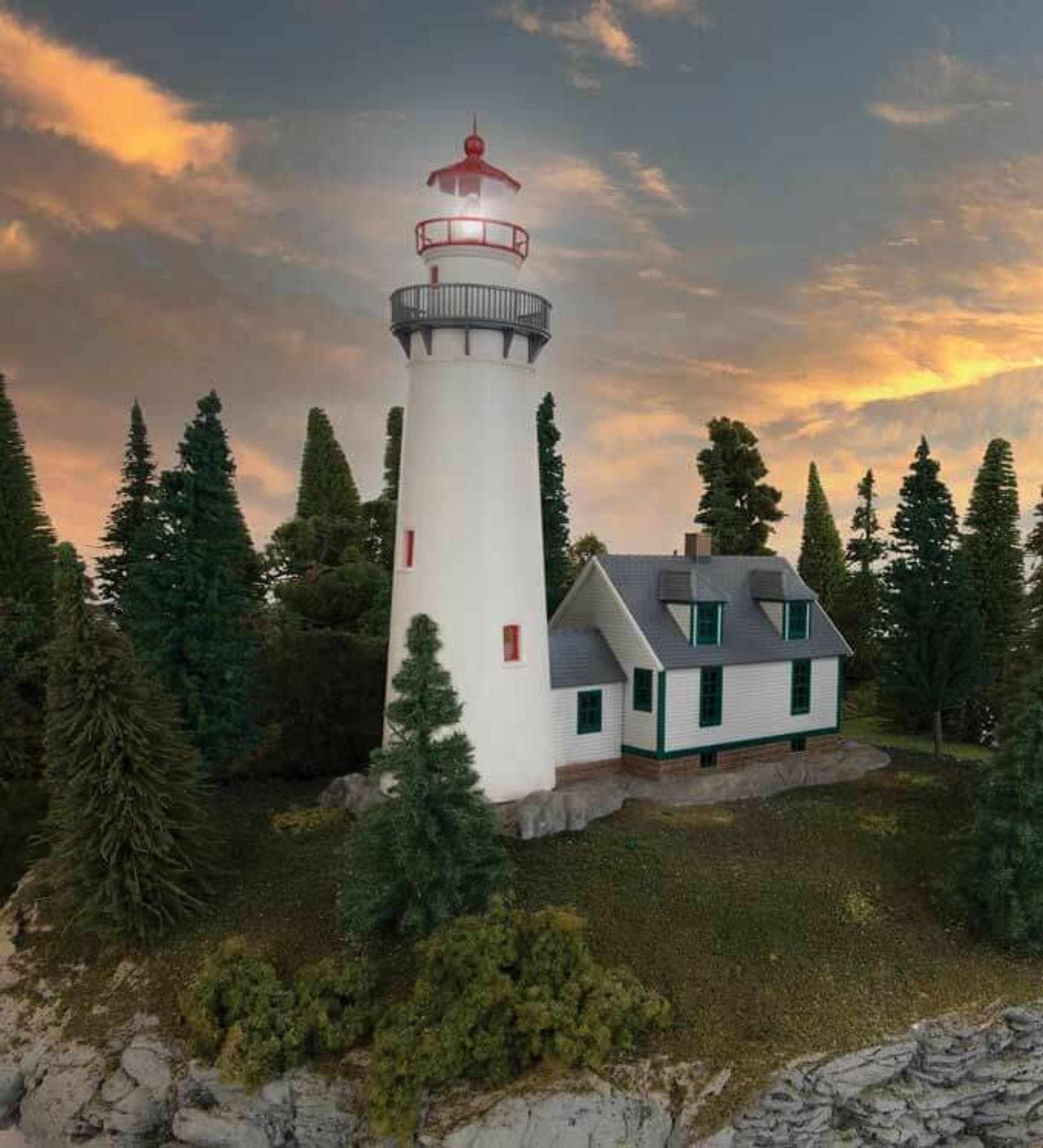 Walthers HO Eagle Point Lighthouse Model Kit