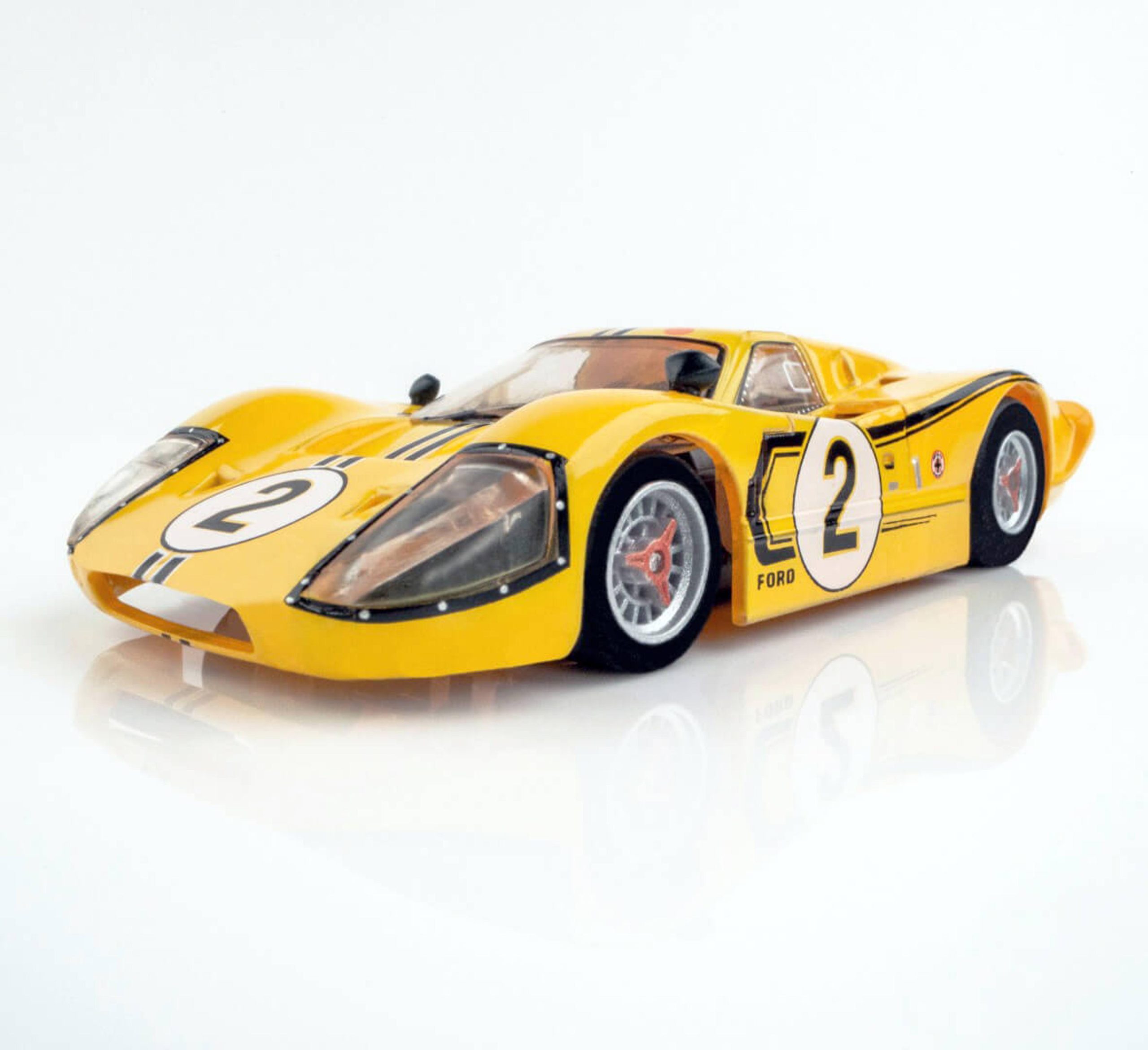 AFX 1967 Ford GT40 MKIV #2 LeMans Slotcar (Yellow)