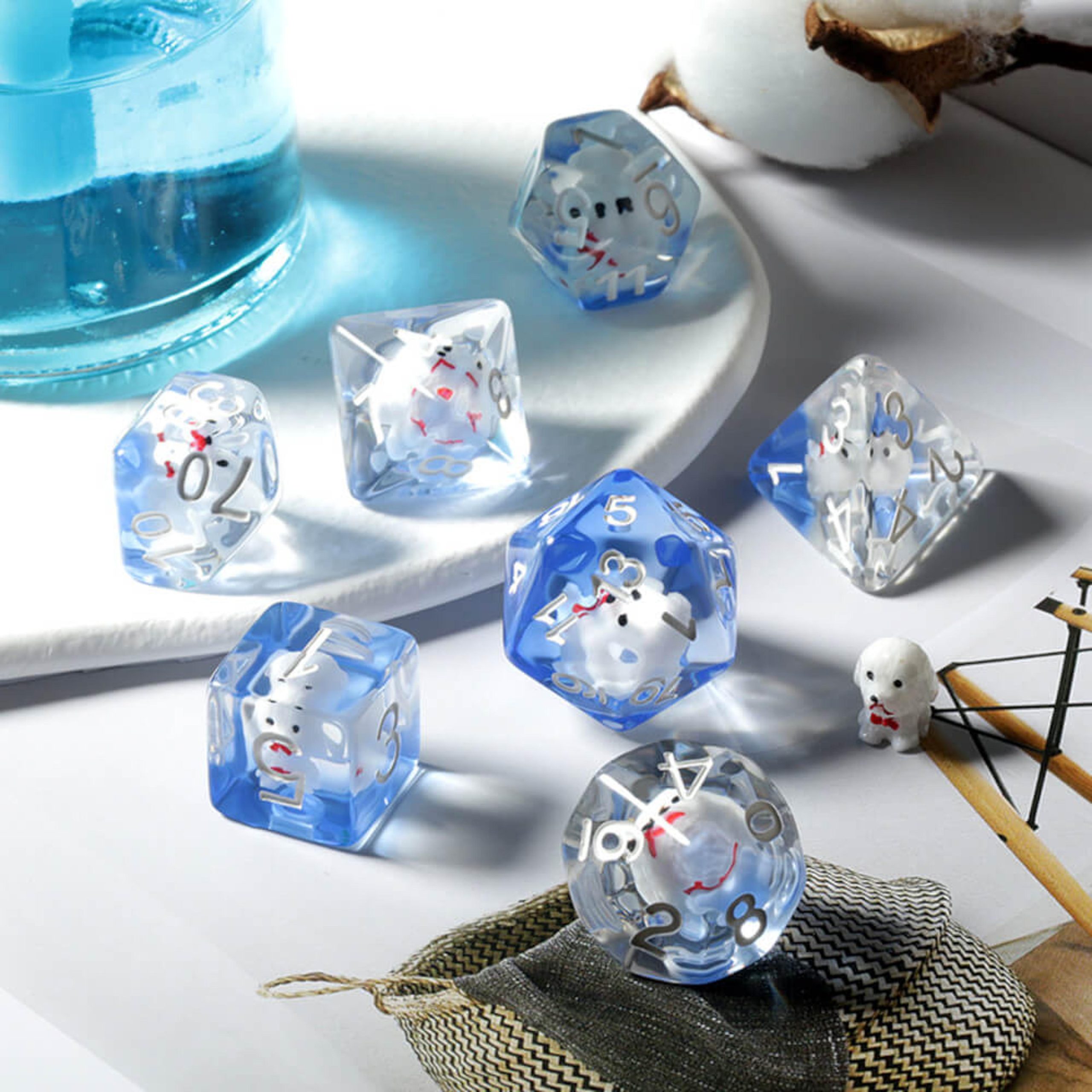 Dice Habit Polyhedral Resin 7 Die Set - Poodle