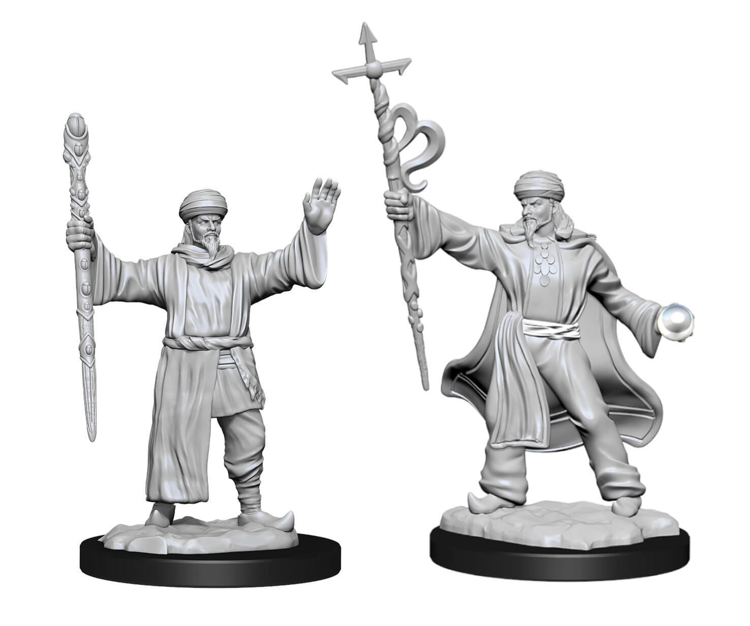WizKids Nolzurs Marevlous Unpainted Minis: Human Male Wizard (2 ct)