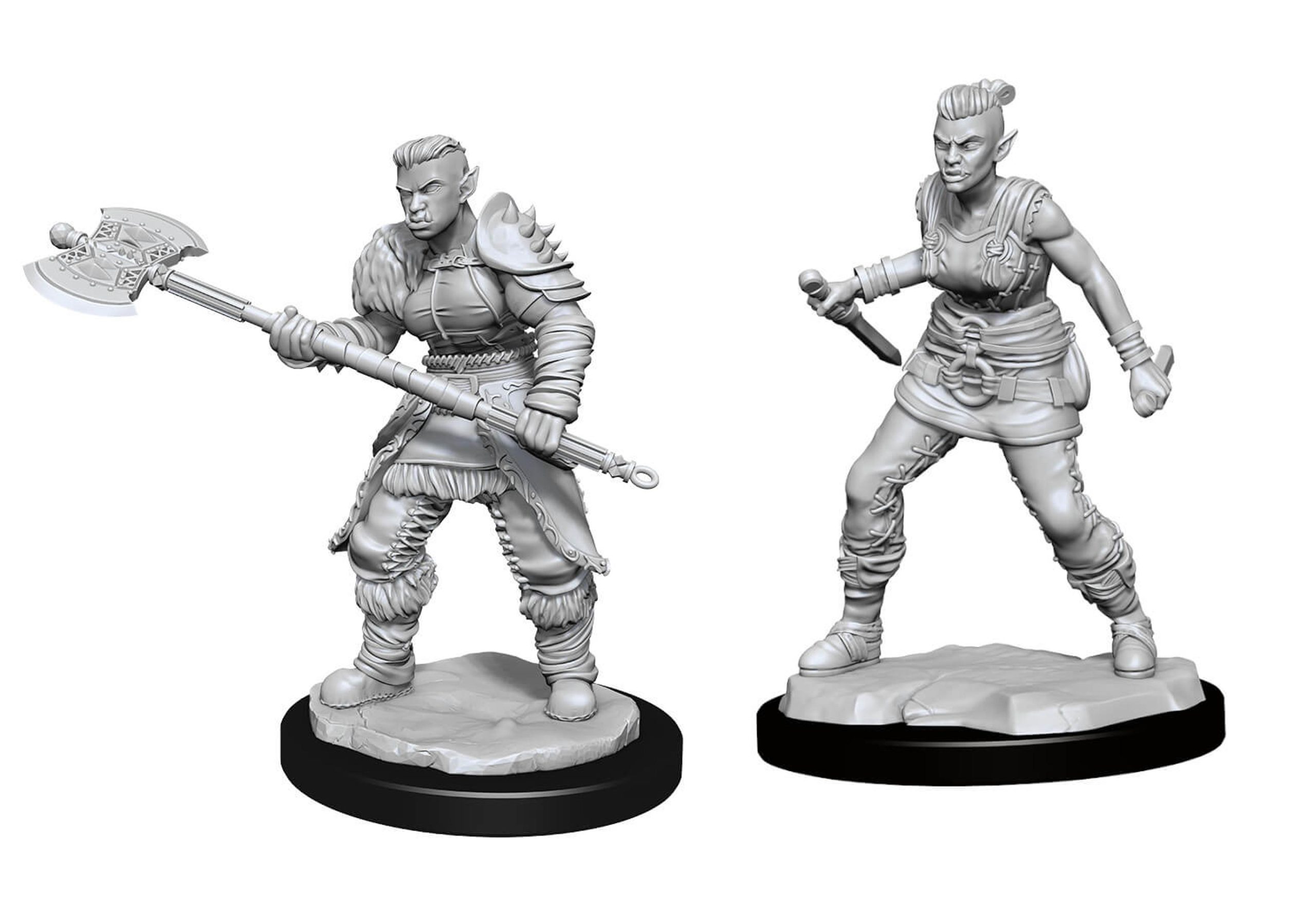 WizKids Nolzurs Marvelous Unpainted Minis: Orc Female Barbarian (2 ct)