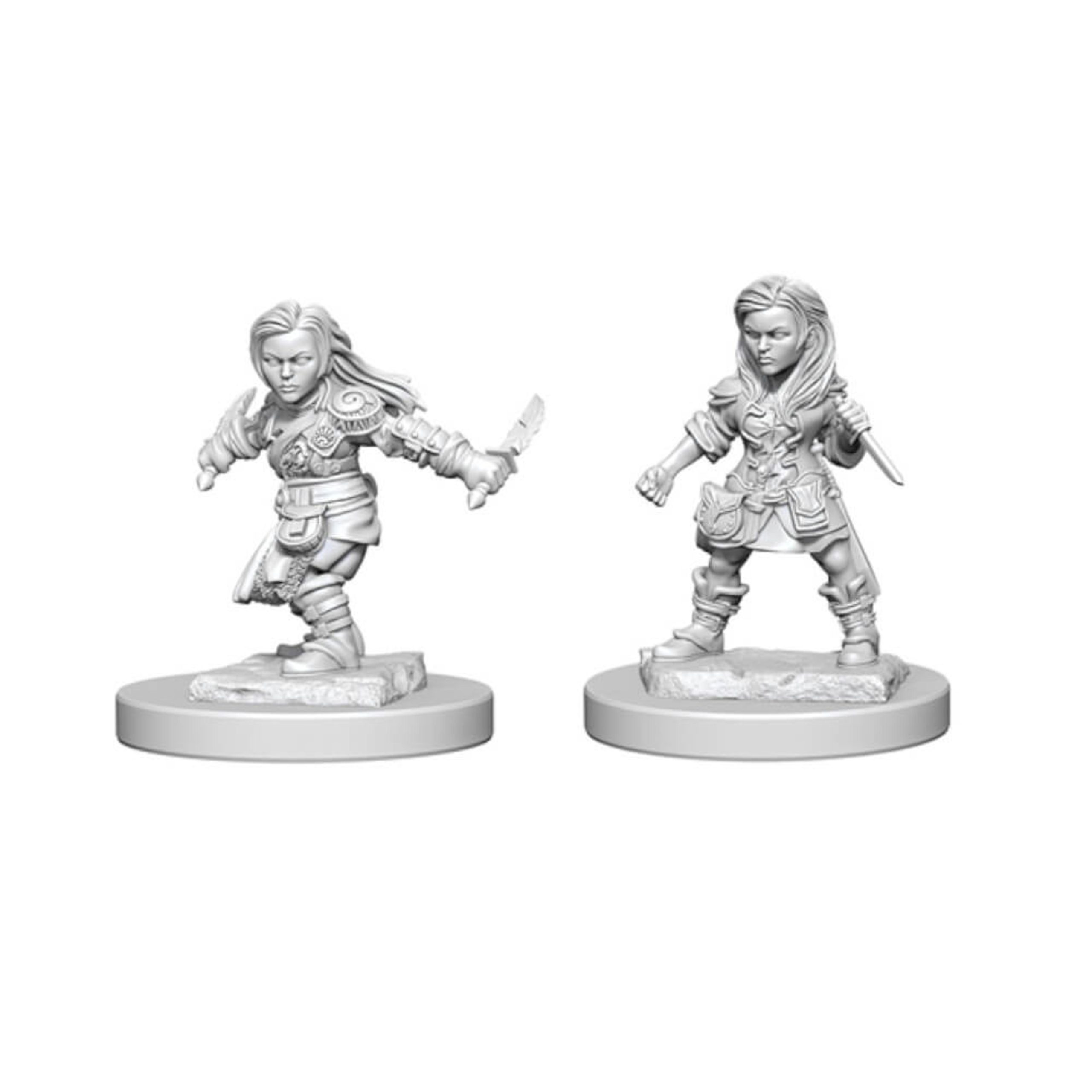 WizKids Nolzurs Marvelous Unpainted Minis: Halfling Female Rogue (2 ct)