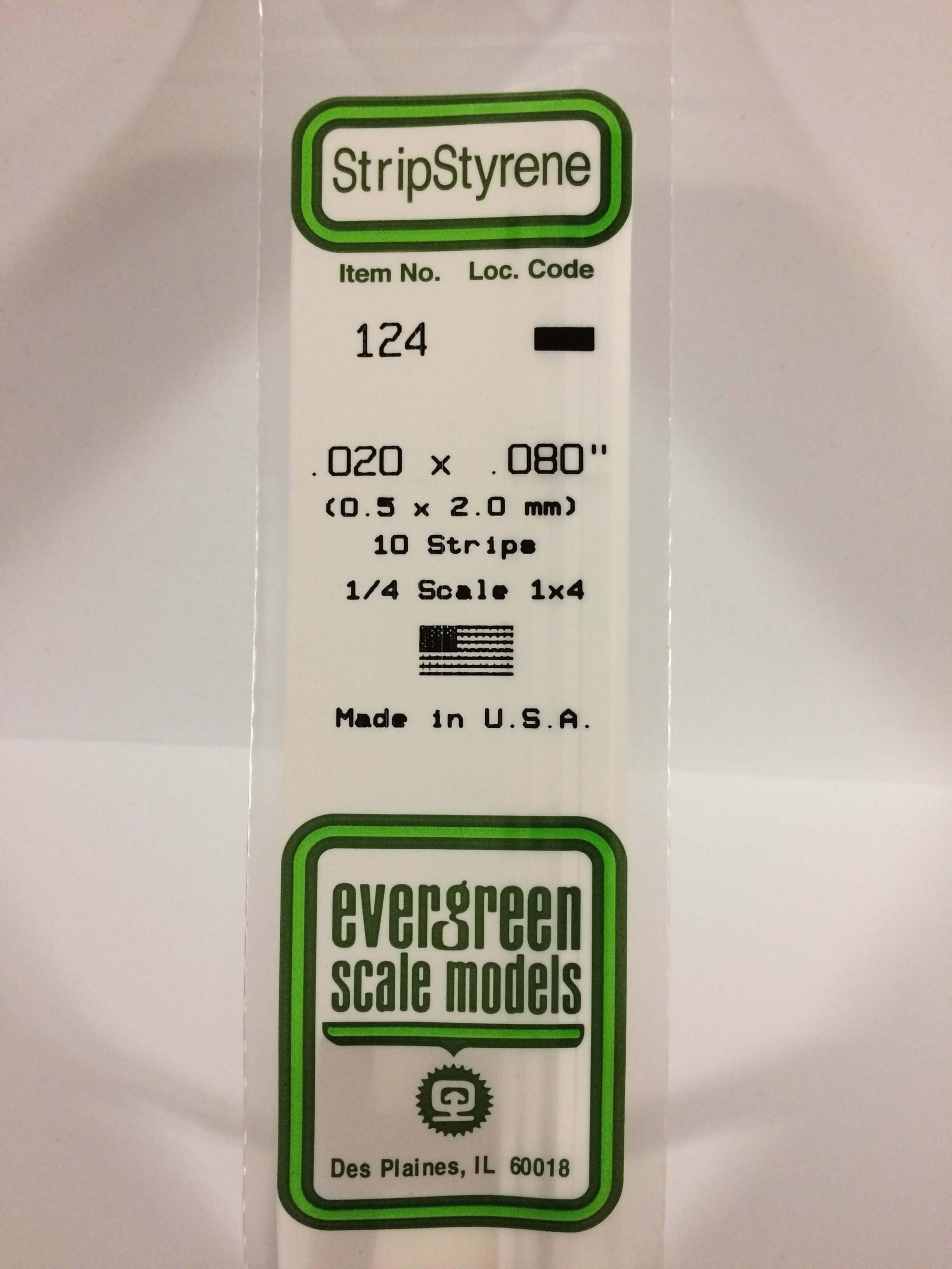 StripStyrene Polystyrene Strips (Opaque White, .020/.080)