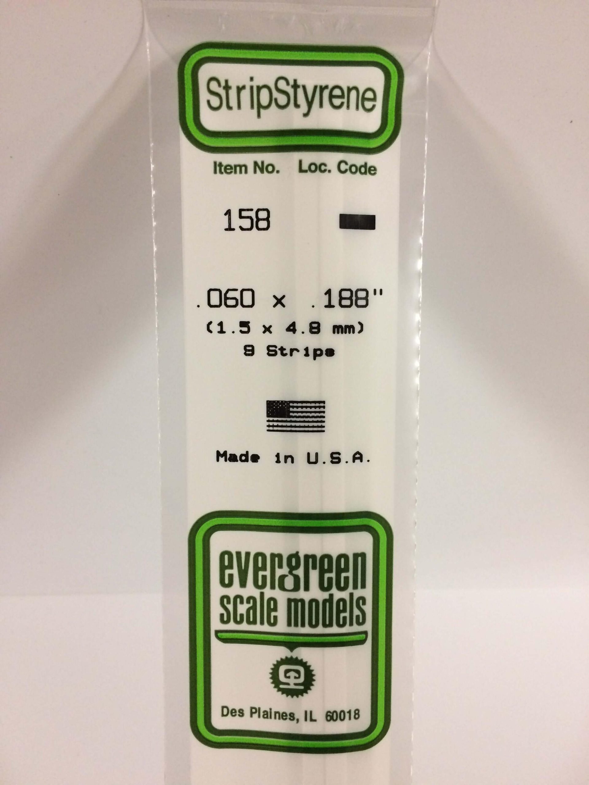 StripStyrene Polystyrene Strips (Opaque White, .060/.188)