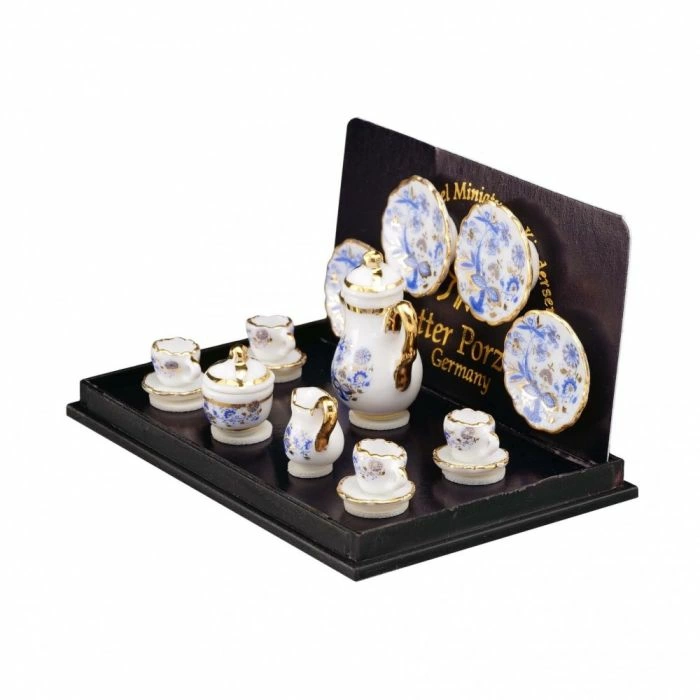 Blue and Gold Coffee Set