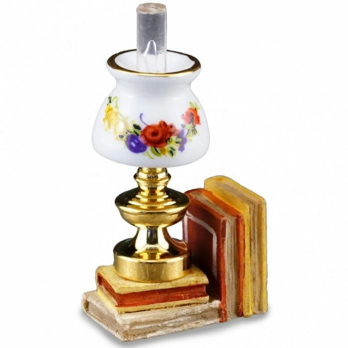 Oil Lamp with Book ,