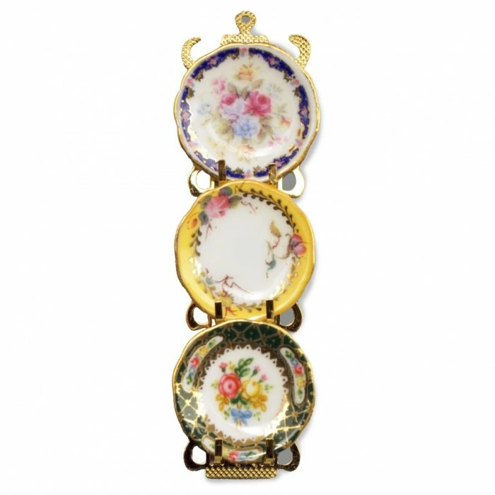 Wall Plate Rack with Assorted Plates