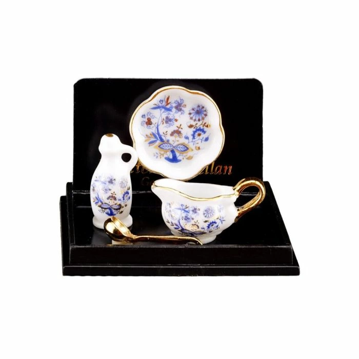 Blue and Gold Serving Set