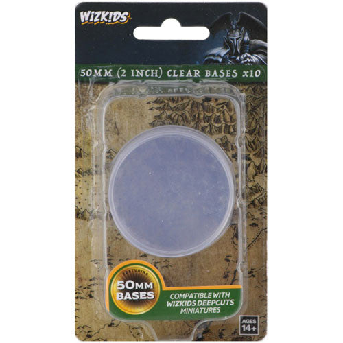 Wizkids: Deep Cuts - 50mm Round Base (10) Clear (73596)