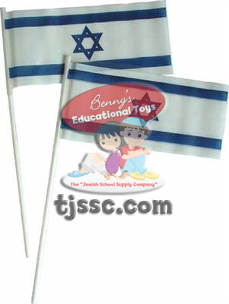50 Hand Held Israeli Plastic Flags (Bags of 50) - As low as $12.95