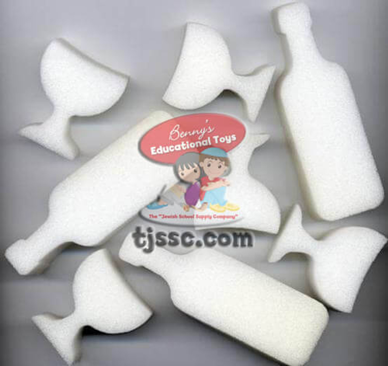 Shabbat, Passover Kiddush Wine & Kiddush Cups Sponge Coloring Set