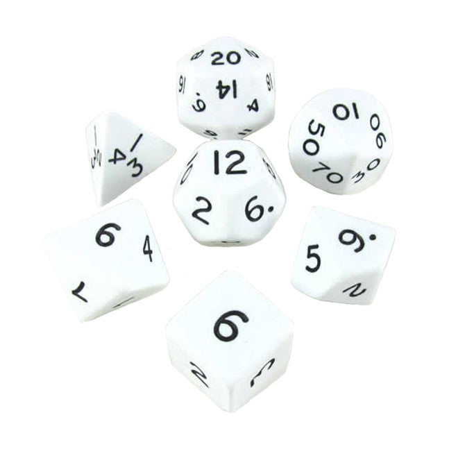 KPL 06039: Jumbo - Poly Set: White w/ black (7)