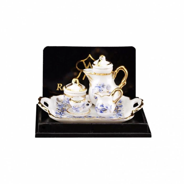 Blue and Gold Coffee Tray