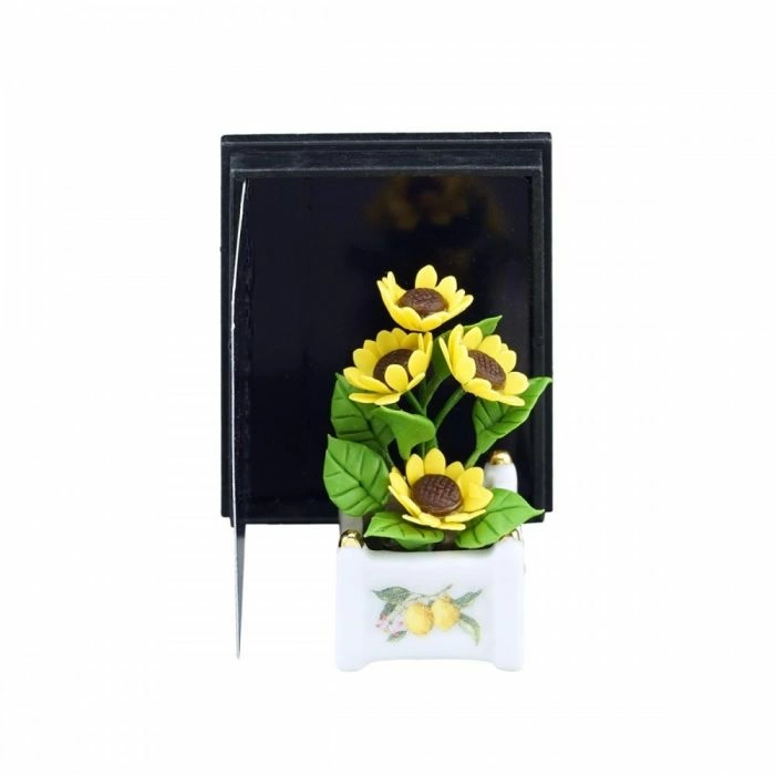 Sunflowers In Porcelain Pot