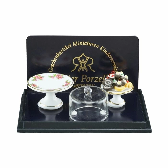 Cake Stand with Cakes and Dome