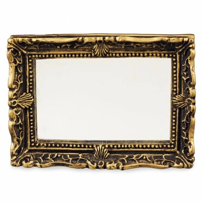 Antique Effect Brass Baroque Mirror