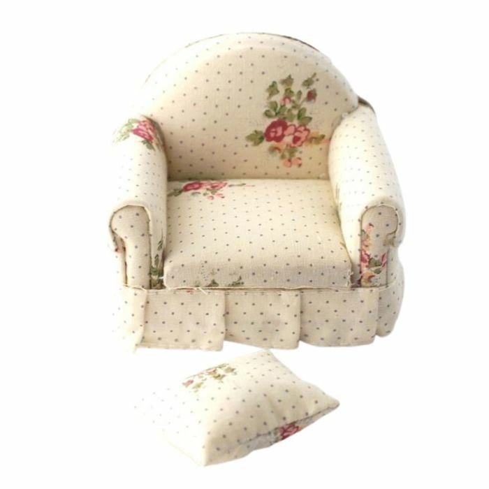 Arm Chair, Rose Pattern