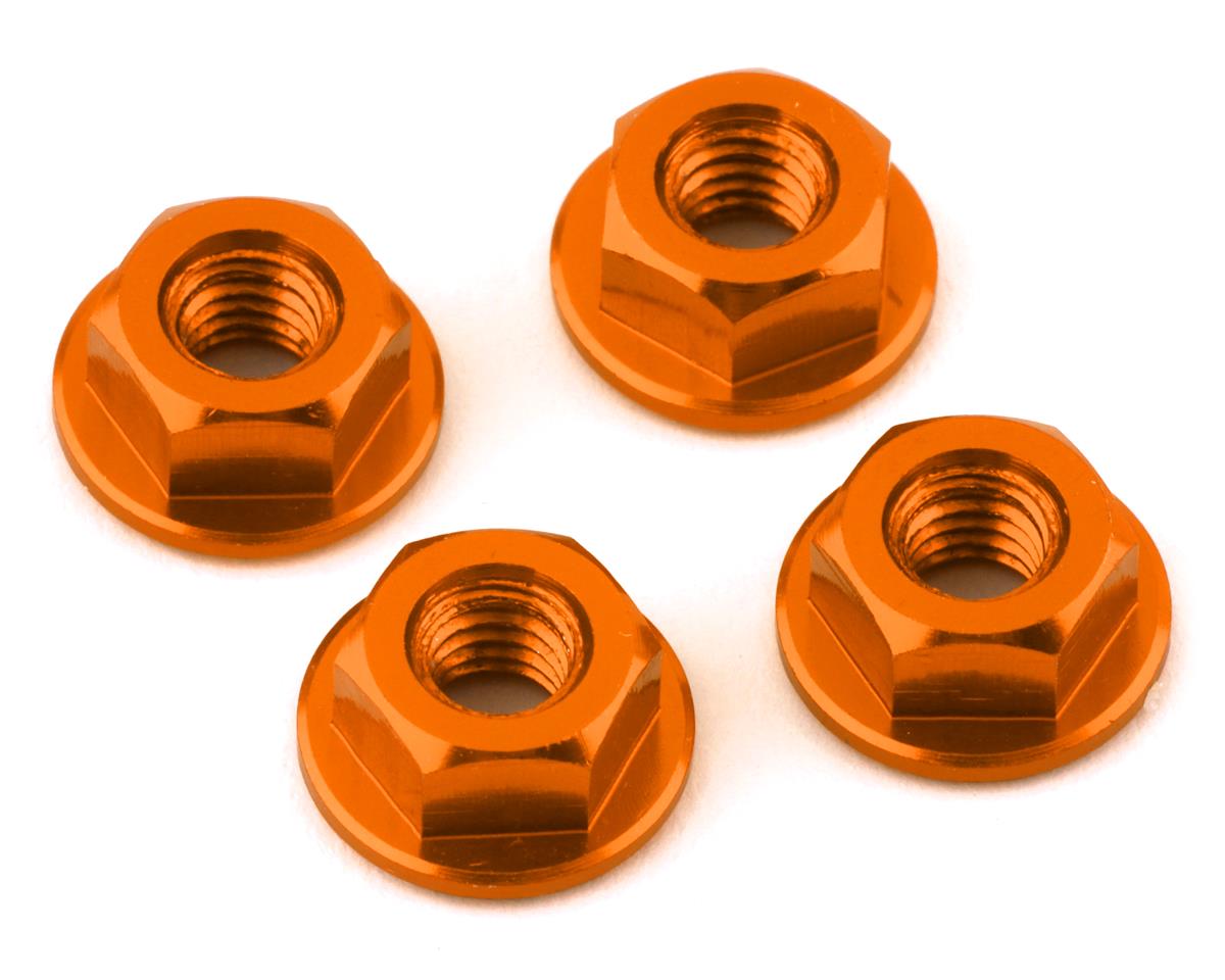 175RC Yokomo YZ-2 DTM 3.1 Aluminum Serrated Wheel Nuts (Orange)