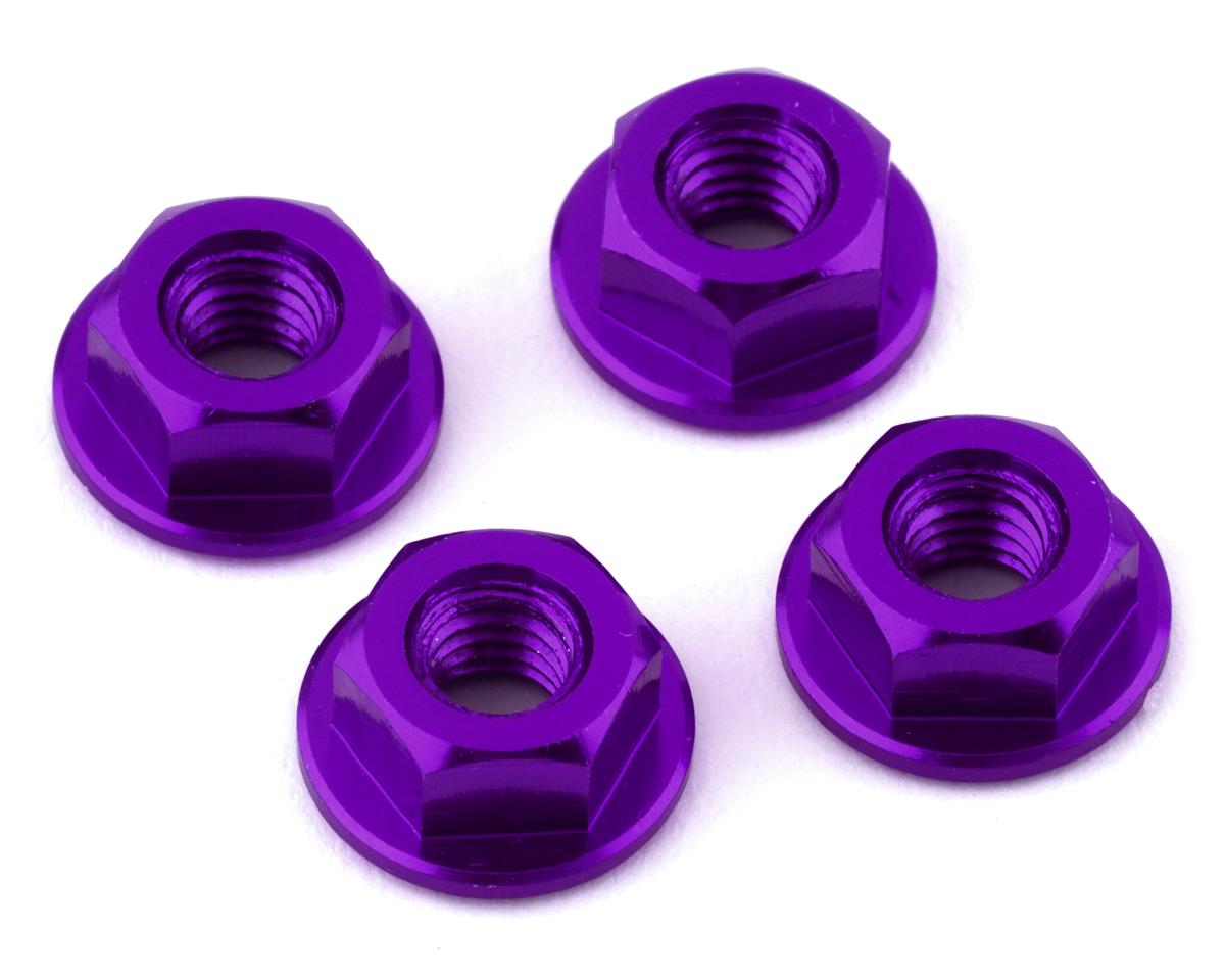 175RC Yokomo YZ-2 DTM 3.1 Aluminum Serrated Wheel Nuts (Purple)