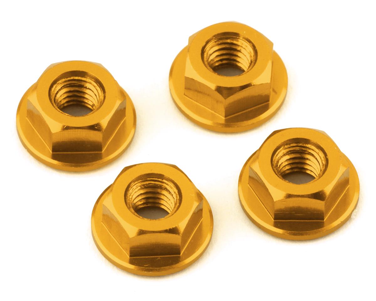 175RC Yokomo YZ-2 DTM 3.1 Aluminum Serrated Wheel Nuts (Gold)