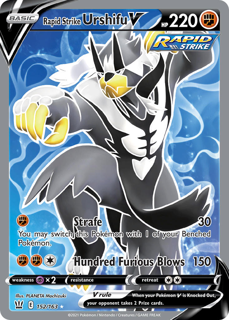 Rapid Strike Urshifu V (Full Art) - 152/163 (SWSH05) Ultra Rare - Near