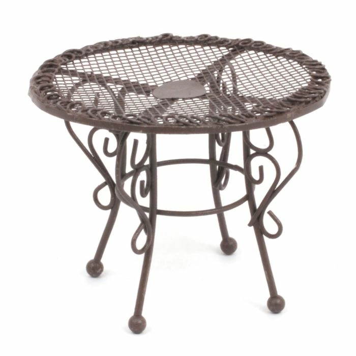 Brown Metal Garden Table