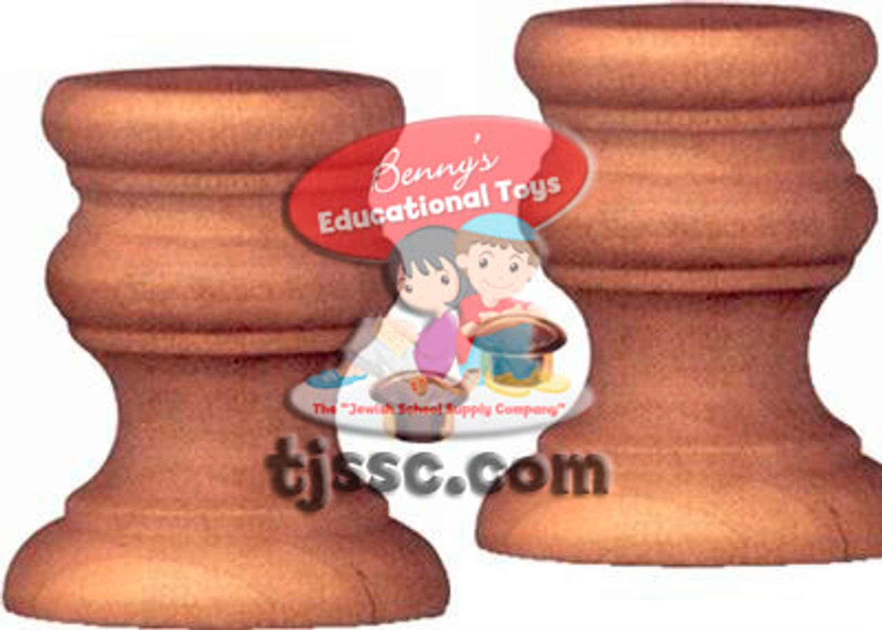 Make Your Own Shabbat Candle Holders - Wooden Candlesticks for Decorating (20 Pairs - 2" tall)