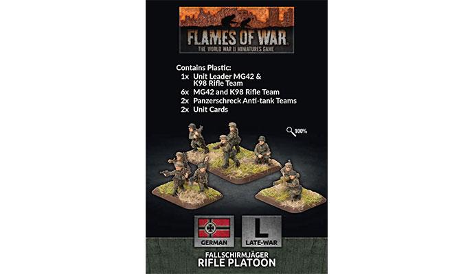Flames of War: WWII: German (GE768) - Fallschirmjager Platoon (Plastic