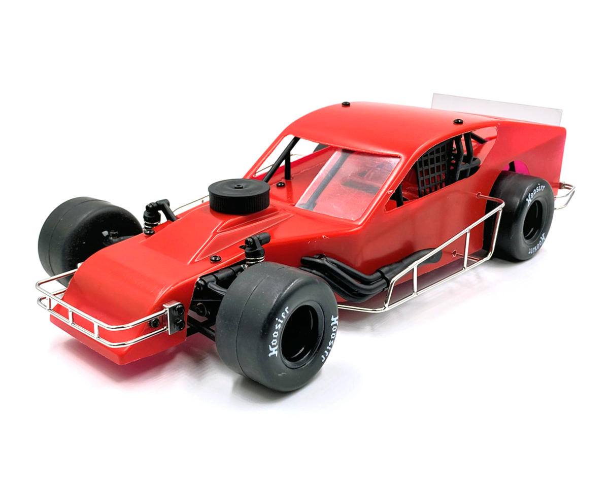 1RC Racing Asphalt Modified 1/18 Brushless RTR 2WD Oval Racer (Red) w/2.4GHz Radio, Battery & USB Charger
