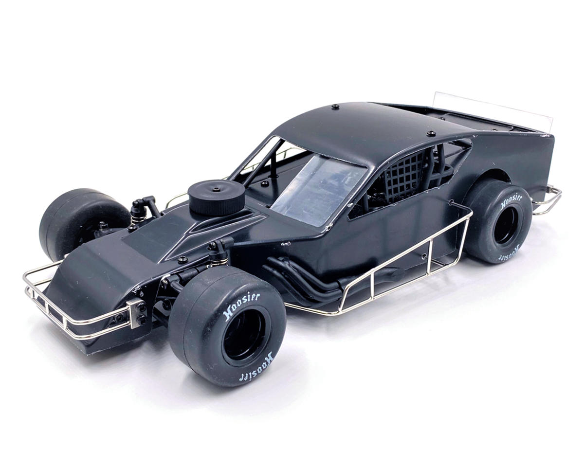 1RC Racing Asphalt Modified 1/18 Brushless RTR 2WD Oval Racer (Black) w/2.4GHz Radio, Battery & USB Charger