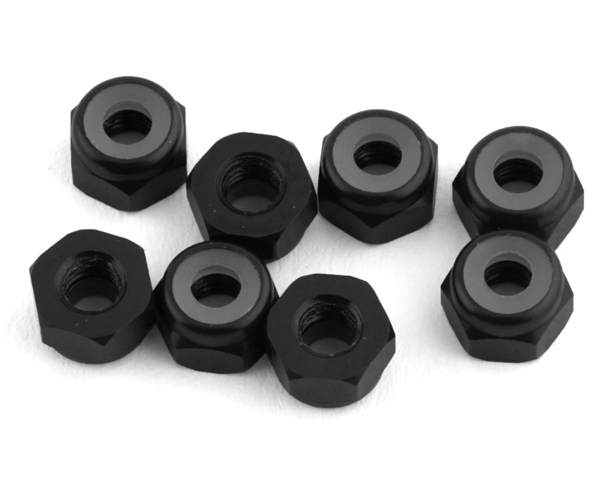 1UP Racing 3mm Aluminum Locknuts (Black) (8)