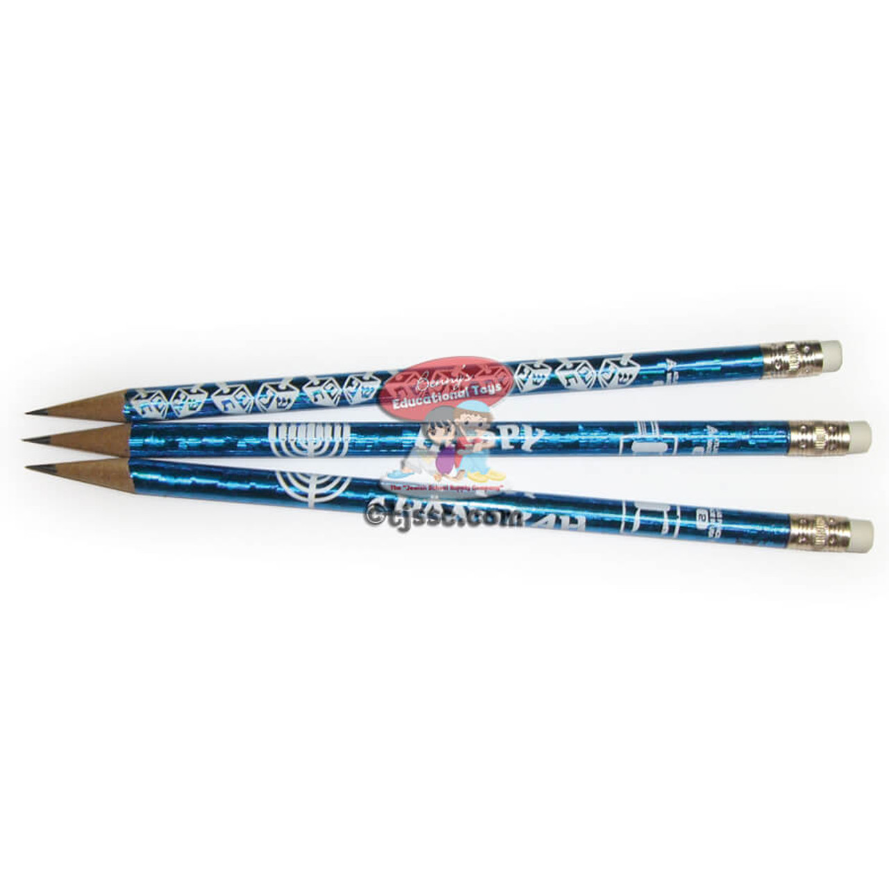 Happy Chanukah Jewish Incentive Pencils (Pack of 12)