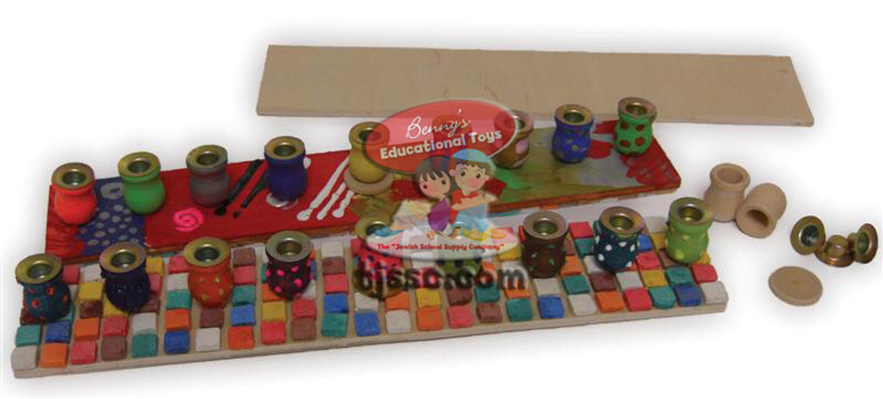 DIY Rectangle Hanukkah Menorah Carft Project Kits (10)