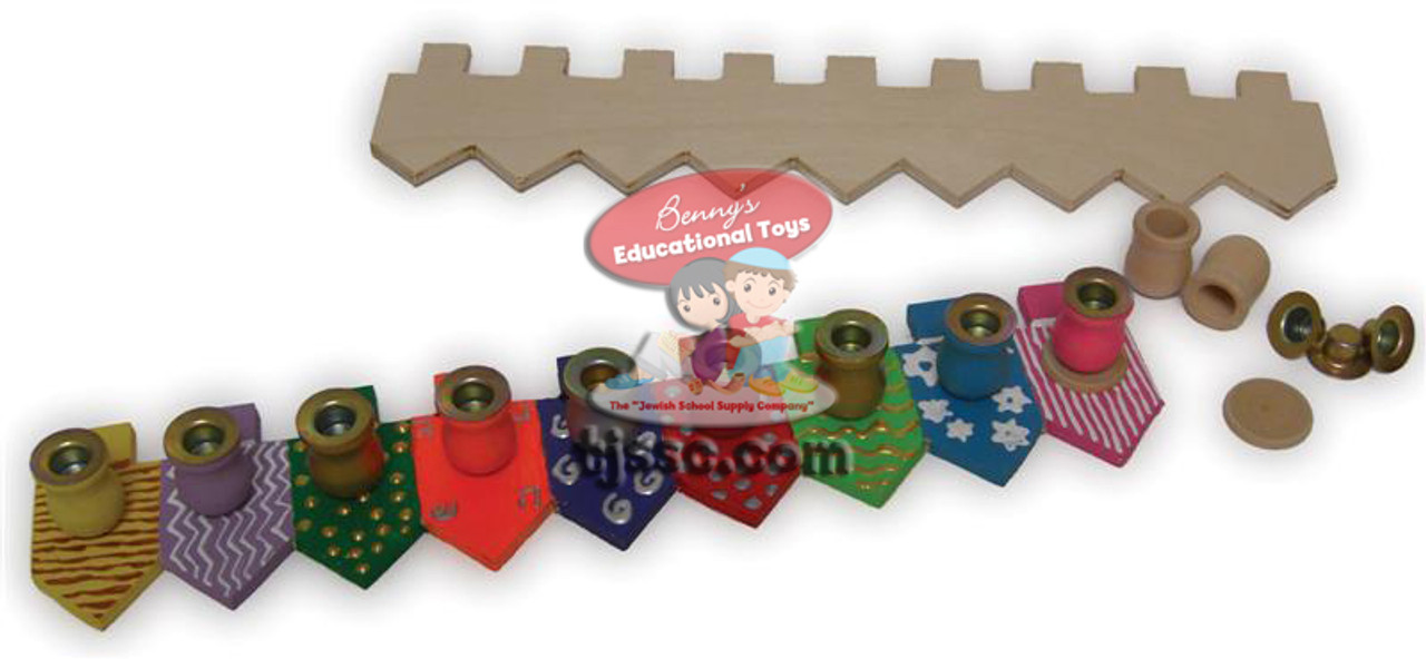 DIY Dreidel Hanukkah Menorah Craft Project Kits (Pack of 10)