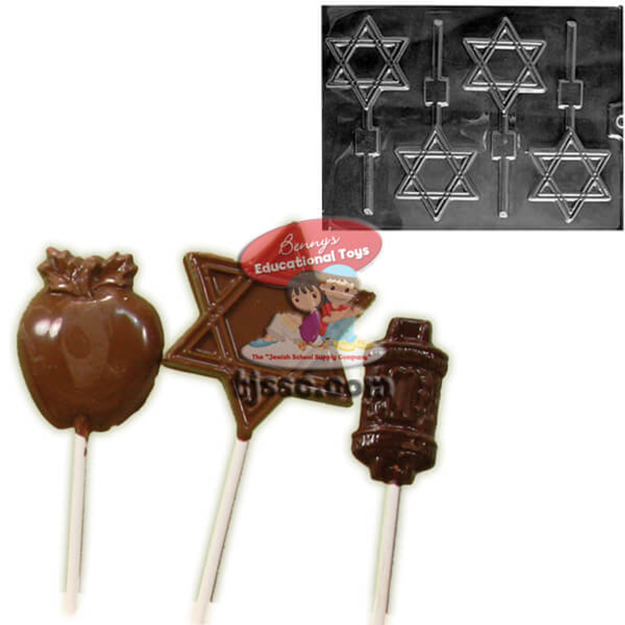 Star of David Lollipop Chocolate Mold