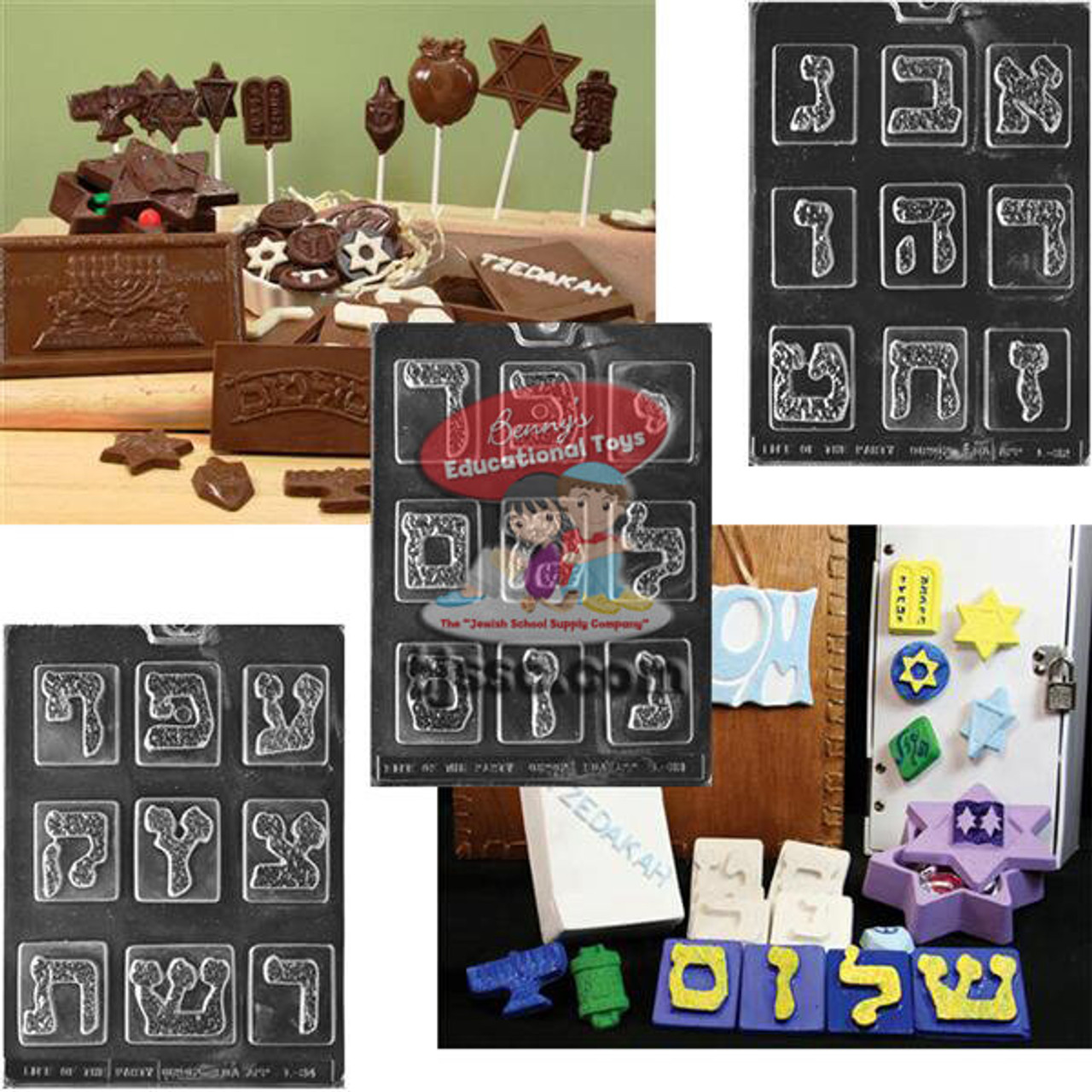 Aleph Bet Chocolate/Plaster Molds