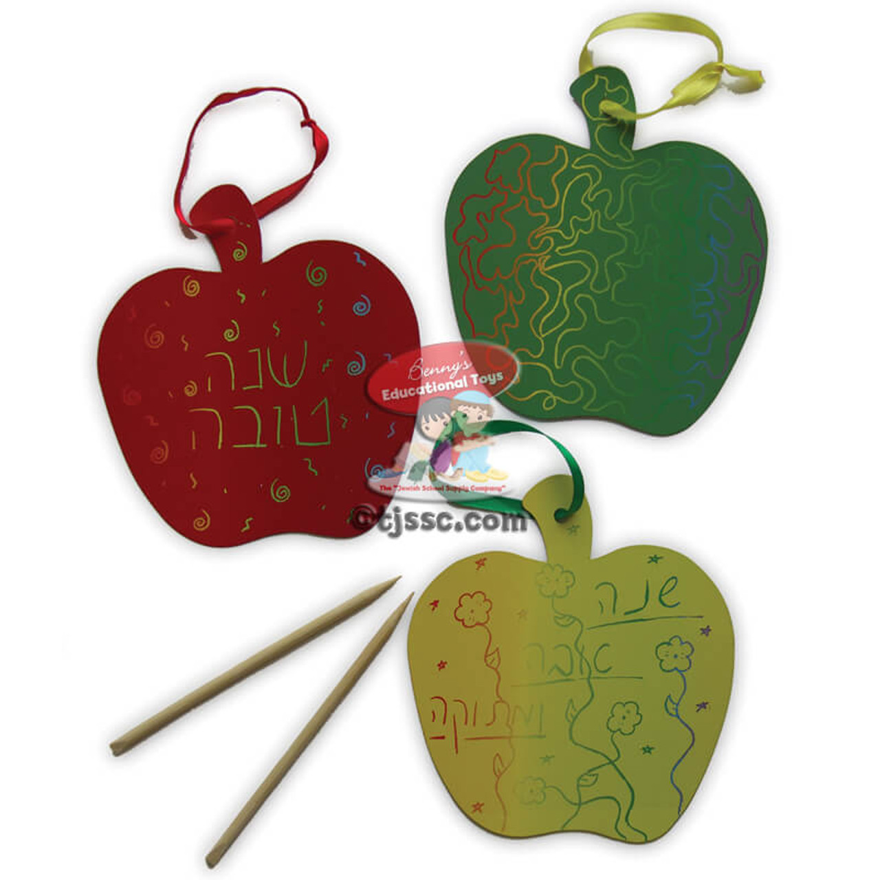 Magic Scratch Apples - 24 Apples (12 scratching tools)