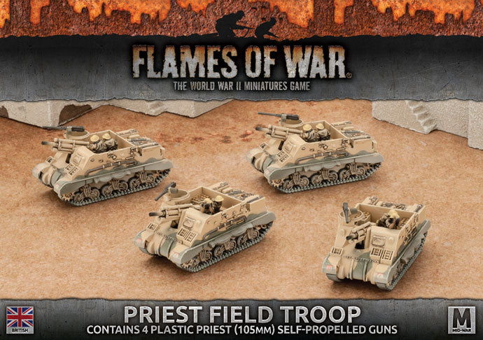 Flames of War: WWII: British (BBX45) - Priest Field Troop (Plastic) (M