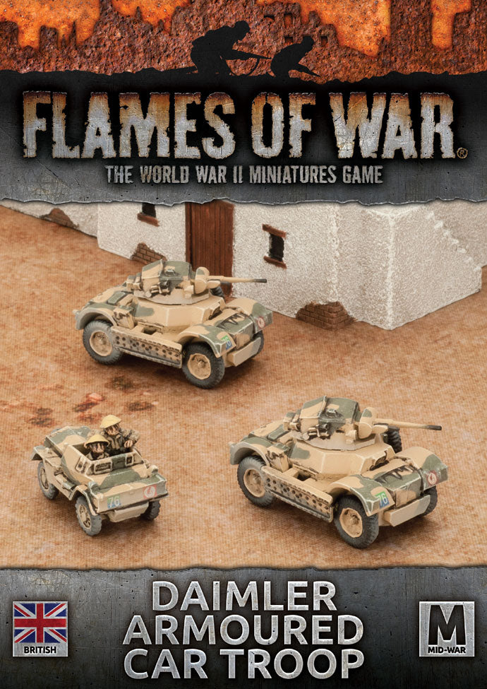 Flames of War: WWII: British (BBX47) - Daimler Armoured Car Troop (Mid