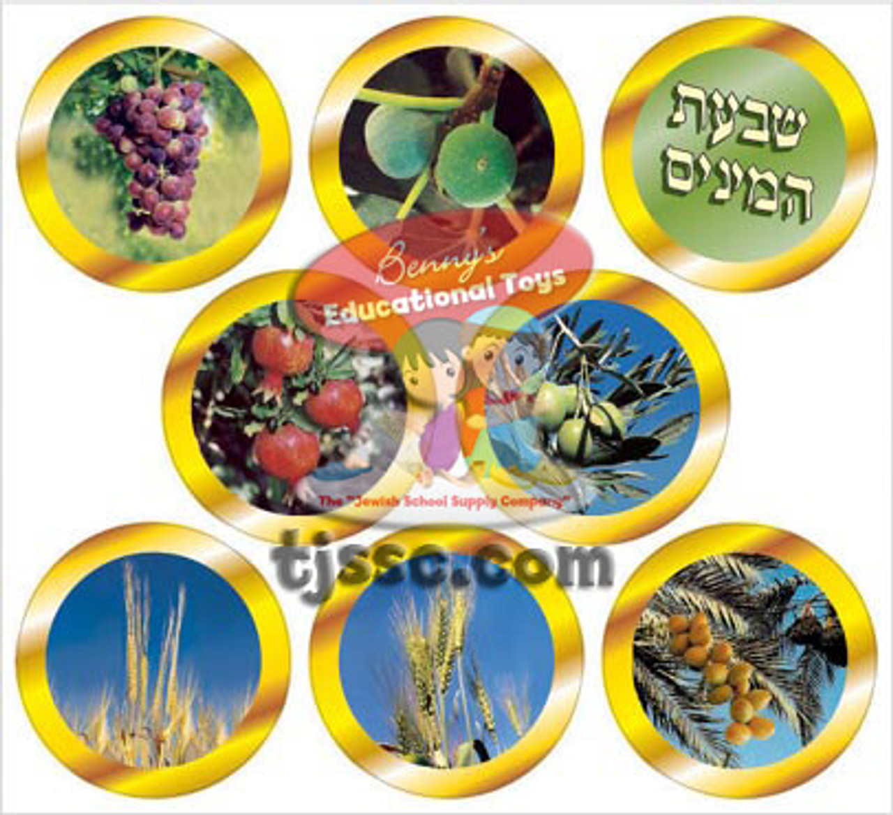 Seven Species of Israel Medallions Card Stock (20 Sets)