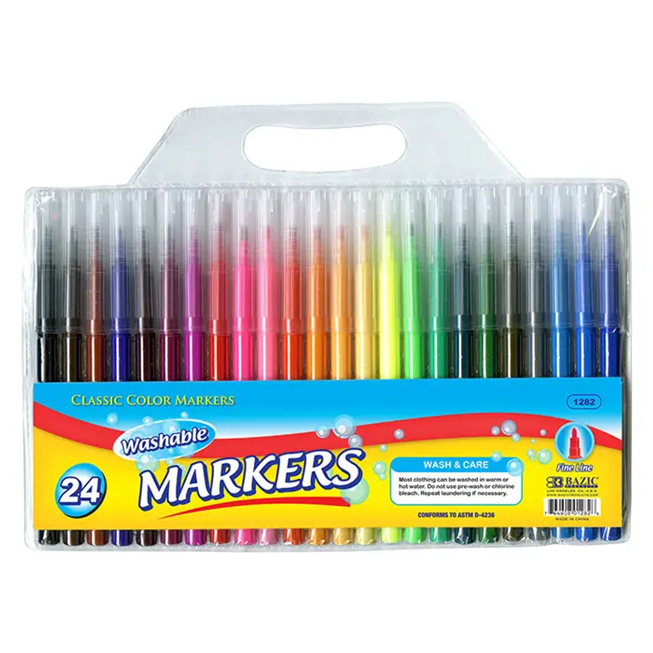 24 Classic Colors Fine Line Washable Markers
