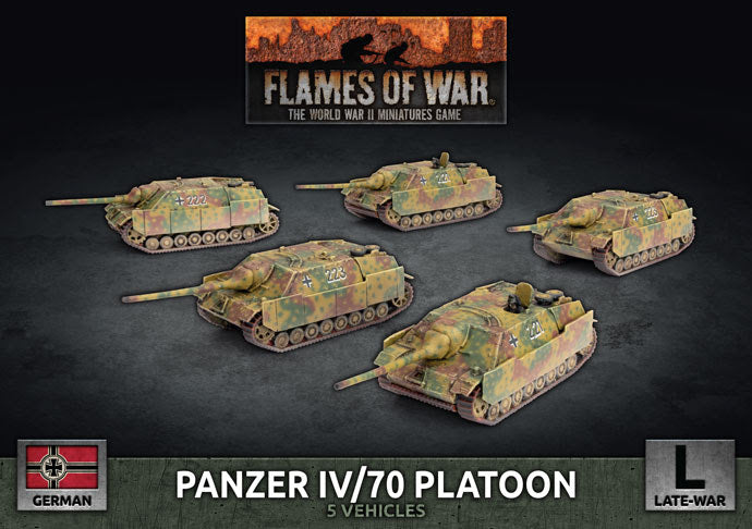 Flames of War: WWII: German (GBX160) - Panzer IV/70 Tank Platoon (Plas