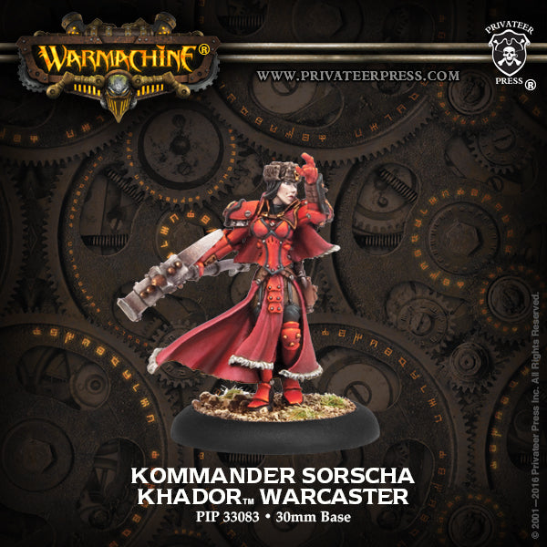 Warmachine: Khador - Kommander Sorscha, Warcaster (Metal)