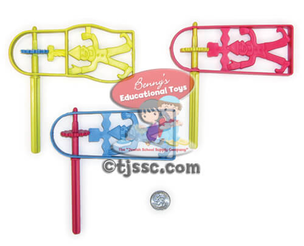 12 Large Purim Plastic Groggers | Israeli Style Graggers