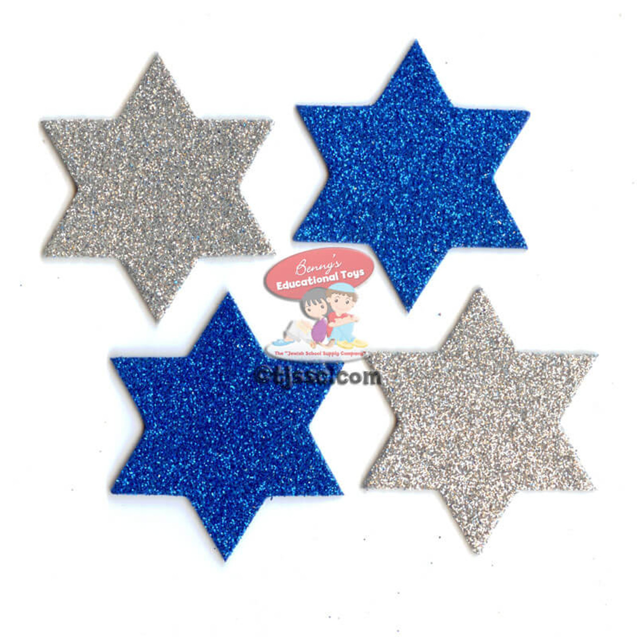 Star of David Glittering Foam Shapes