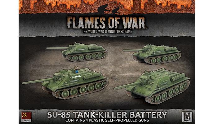 Flames of War: WWII: Soviet (SBX57) - SU-85 Tank-killer Battery (Plast