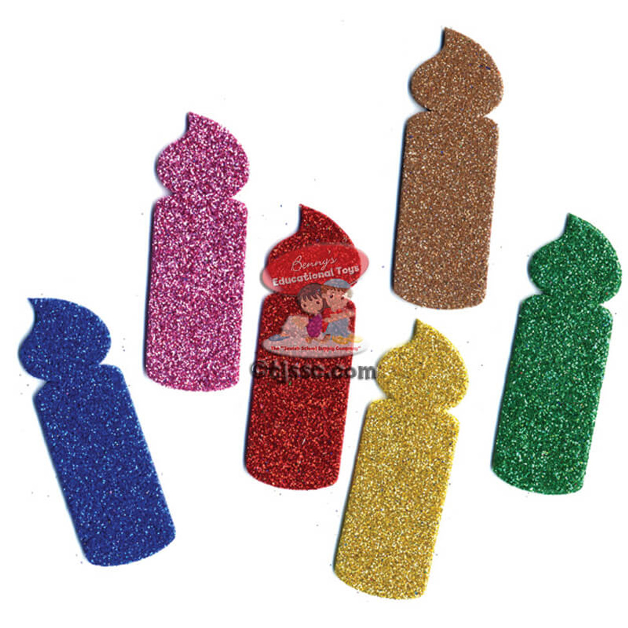 Glitter Candle Foam Shapes