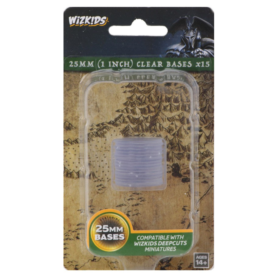 Wizkids: Deep Cuts - 25mm Round Base (15) Clear (73594)