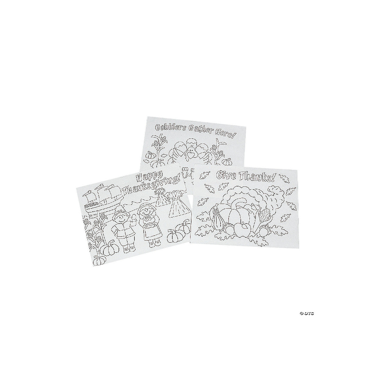 Color Your Own Thanksgiving Placemats - 12 Pc.