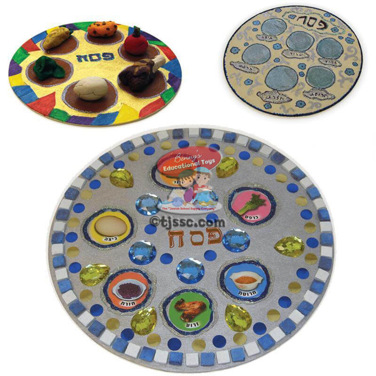 8" Medium Wooden Circle for Seder Plate Crafting - 10 in Pack